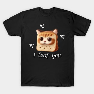 I Loaf You Funny Cat T-Shirt